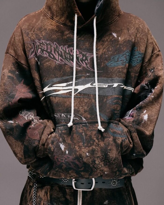 Hellstar Graffiti Brown Hoodies – Official Streetwear