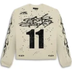 Hellstar White Moto Cross Long Sleeve