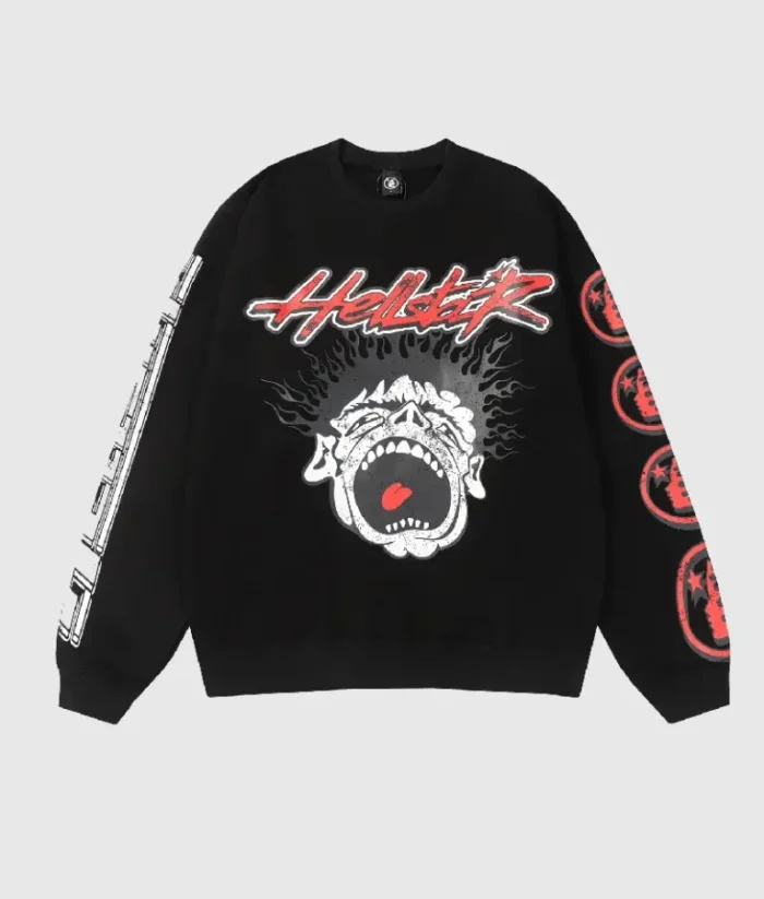Hellstar Black Studios Record Sweater – Official Streetwear