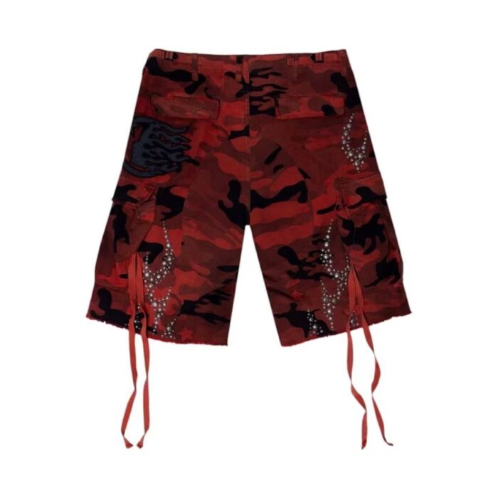 Hellstar Studded Cargo Shorts Red – Official Streetwear