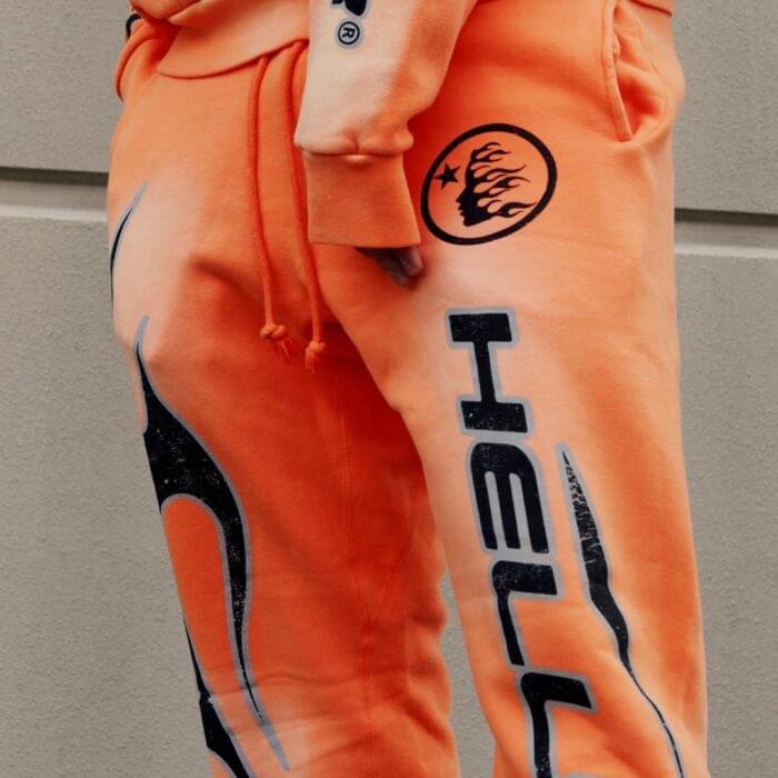 Hellstar Orange Fire Dye Tracksuit – Official Streetwear