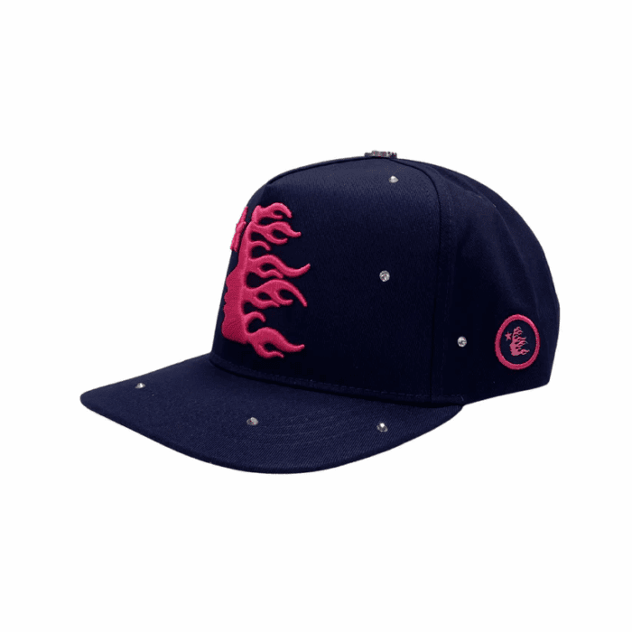 Hellstar Navy Rhinestone Snapback Hat – Official Streetwear